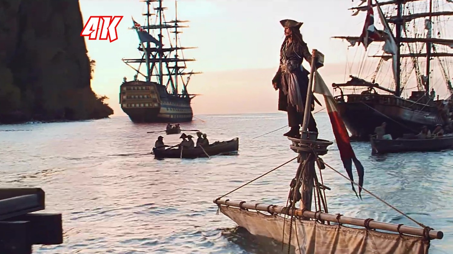 Jack Sparrow Entrance Scene 4K Clip | Pirates of the Caribbean