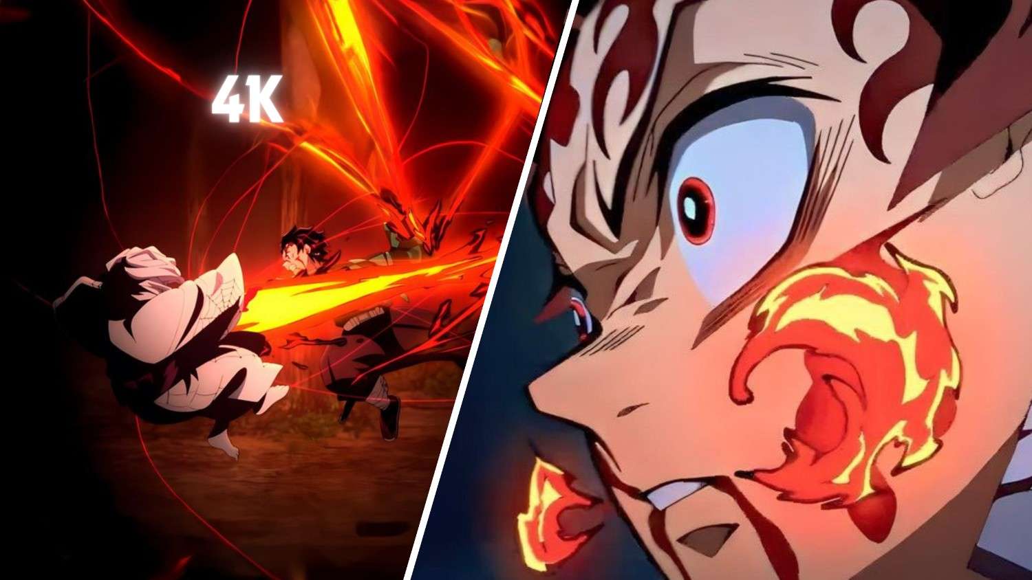 Tanjiro vs Rui 8K Clip | Demon Slayer