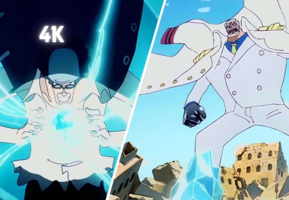 Garp vs Aokiji Epic Fight 4K Clip