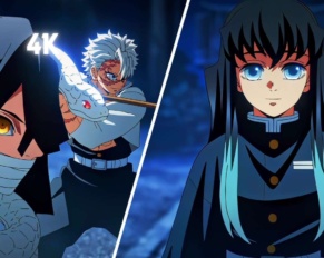 Tokito vs Obanai and Sanemi 4K Clip