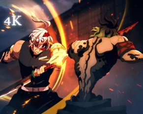Tengen Uzi 4K Clip | Demon Slayer | Entertainment District Arc