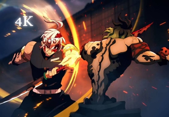 Tengen Uzi 4K Clip | Demon Slayer | Entertainment District Arc