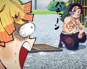 Zenitsu vs Tanjiro 4K Clip | Demon Slayer