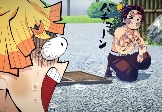 Zenitsu vs Tanjiro 4K Clip | Demon Slayer